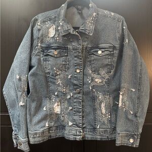 ISO Denim jacket with bling. Size small
